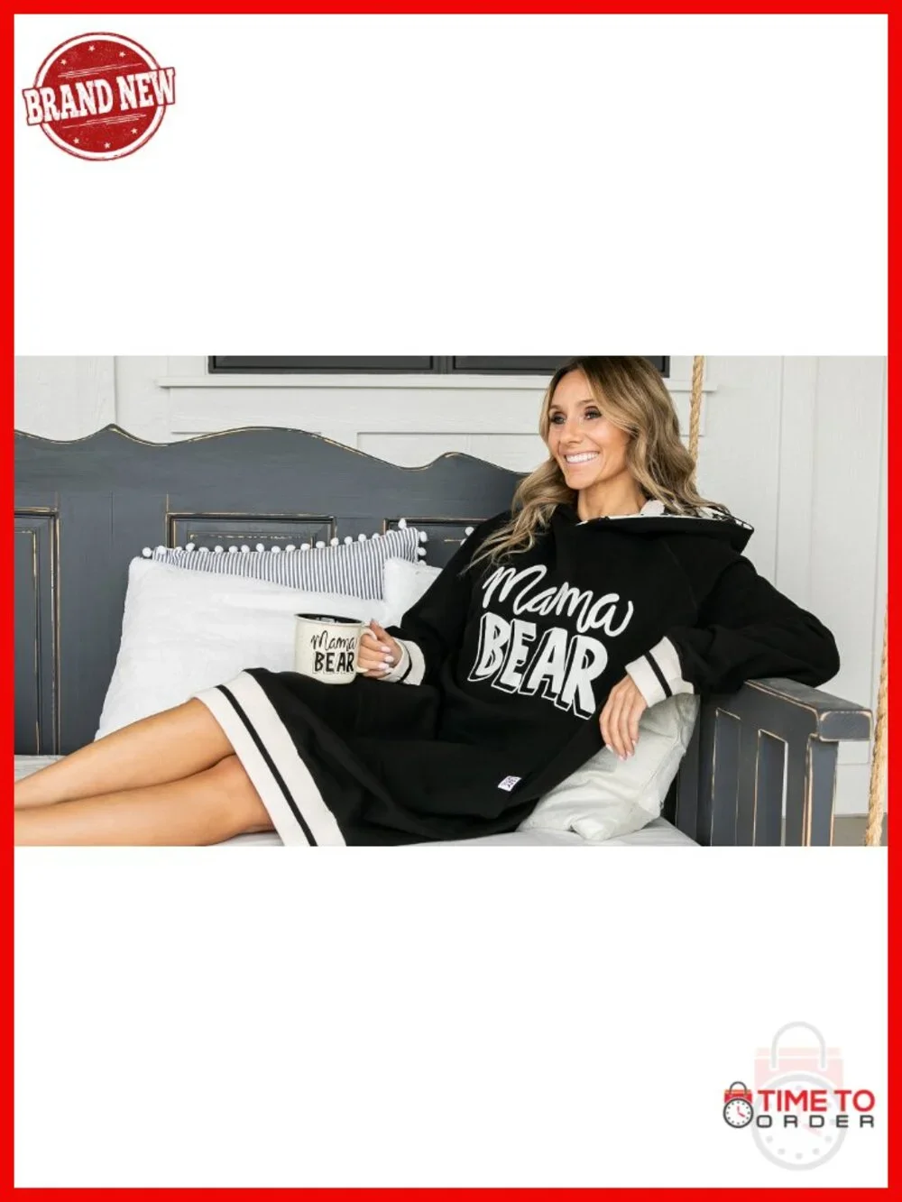 Oversized Hoodie Sweatshirt Dress with Pockets